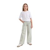 DEFACTO Kız Çocuk Wide Leg Jean Pantolon, Lt.blue, 8-9 Yaş