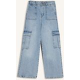DeFacto Kız Çocuk Wide Leg Kargo Geniş Paça Jean Pantolon C8540A824AU