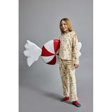 DeFacto Kız Çocuk Yılbaşı Temalı Kadife Pijama Takımı, 8-9 Yaş, F1210A825AU, Bej-BG358, kız-çocuk