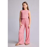 DeFacto Krinkıl Kumaş Desenli 2'li Takım Kız Çocuk H6574A826SM - 8 - 9 Yaş - Pembe-PN205