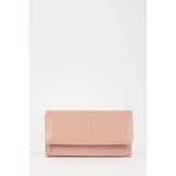 Defacto Kroko Desenli Suni Deri Cüzdan Pembe, Tek Ebat, C9394AXNS, Pembe-PN2, Kadın, STD
