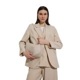 DeFacto Kruvaze Yaka Cepli Blazer Ceket, 40, E4357AX25SP, Bej, Kadın