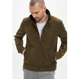 DeFacto L0155AZ19AUNV64 Siyah Slim Fit Fermuarlı Erkek Mont