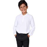 DeFacto L0288A619AUWT34 Beyaz Uzun Kollu Polo Erkek Çocuk T-shirt
