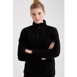DeFacto L3355AZ19SPYL276 Fermuarlı Dik Yaka Kadın Sweatshirt