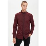 Defacto L8485AZ.19AU.GR91 Gri Uzun Kollu Slim Fit Erkek Gömlek