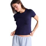 DeFacto Lacivert Pijama Üstü, M, TYC70AF94758D186F3573EA00, Lacivert-NV134, Kadın
