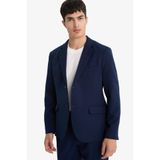 DeFacto Lacivert Slim Fit Blazer Ceket, 50, F7575AX25AU, Lacivert-NV31, Erkek