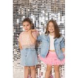 DeFacto Le Mabelle x Kalp Desenli Tül Kısa Kollu Tişört Kız Bebek, 2-3 Y, F3020A525HS, Pembe, Kız bebek