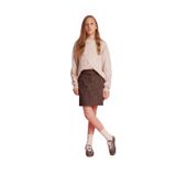 DeFacto Leopar Desenli Etek Kız Çocuk, 13-14 Yaş, G3784A825WN, Kahve-BN581, Kız çocuk