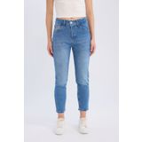 DeFacto Lina Comfort Mom Yüksek Bel Bilek Boy Jean Yıkamalı Pantolon E3439AXNS