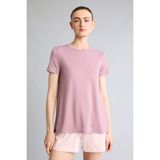 DeFacto Long Fit Bisiklet Yaka Sporcu Kısa Kollu Tişört, M, G0779AX26SP, Bordo, Kadın
