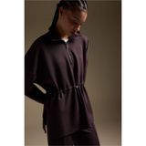 DeFacto Long Fit Dik Yaka Modal Sporcu Sweatshirt, L, F9065AX26SP, Kahve, kadın