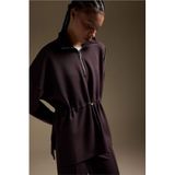 DeFacto Long Fit Dik Yaka Modal Sporcu Sweatshirt, S, F9065AX26SP, Kahve, kadın