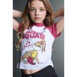 DeFacto Looney Tunes Cropped Fit Ribana Tişört Kız Çocuk G8309A826SP - Beyaz-WT34 - 8 - 9 Yaş