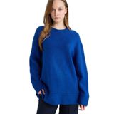 DeFacto Loose Fit Bisiklet Yaka Triko Kazak Tunik, S, G7239AX25CW, Mavi-BE835, Kadın