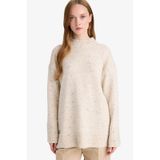 Defacto Loose Fit Bisiklet Yaka Triko Tunik F3242ax25wner99 Ekru