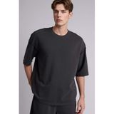 DeFacto Loose Fit Kısa Kollu Tişört, XS, G4265AX26SM, Antrasit-AR221, Erkek