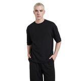 DeFacto LOOSE FIT Nefes Alabilen Kumaş Tişört, XS, B4844AX26SP, Siyah, Erkek