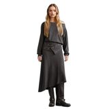 DeFacto Loose Fit Omzu Açık Uzun Kollu Tişört, S, G8437AX26SP, Antrasit, Kadın