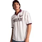 DeFacto Loose Fit Slogan Baskılı Polo Tişört, S, G4269AX26SM, Ekru-ER105, Erkek