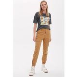 DeFacto M7429AZ.20SM.NM65 Karma Jogger Standart Fit Dokuma Kadın Pantolon