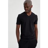 DeFacto M7668AZ21SP Basic Slim Fit V Yaka Erkek T-shirt