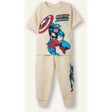 DeFacto Marvel Comics 2'li Takım Sweatshirt Eşofman Altı Erkek Bebek G6691A526SM - 2 - 3 Yaş - Bej-BG807