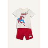 DeFacto Marvel Spiderman 2'li Pijama Takımı, 18-24 Ay (92cm), H3502A526SM, Kırmızı, erkek-bebek