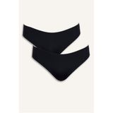 DeFacto Micro 2'li Slip Külot, 2XL, G1726AX26SP, Siyah-BK81, kadın