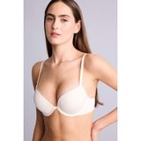 DeFacto Micro Kaplı Full Push Up Balenli Tişört Bra, 80/A, T8478AZ26SP, Ekru, Kadın