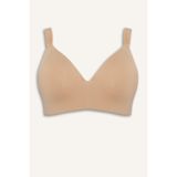DeFacto Micro Kaplı Push Up Balenli Büyük Beden Sütyen, 80D, B8598AX26SP, Bej-BG314, Kadın
