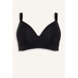 DeFacto Micro Kaplı Push Up Balenli Büyük Beden Sütyen, 85/C, B8598AX26SP, Siyah, Kadın