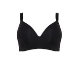 DeFacto Micro Kaplı Push Up Balenli Büyük Beden Sütyen, 90/D, B8598AX26SP, Siyah, Kadın