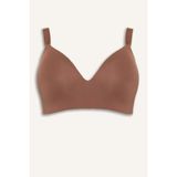 DeFacto Micro Kaplı Push Up Balenli Büyük Beden SÜTYEN B8598AX26SP - 95C - Kahve-BN307