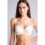 DeFacto Micro Kaplı Yarım Dolgulu Balenli Straplez Sütyen, 70B, F9388AX25WN, Ekru-ER105, Kadın