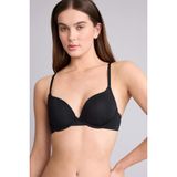Defacto Micro Kaplı Yarım Dolgulu Balenli Tişört Bra, 80/B, Z3350AZ26SP, Siyah, Kadın