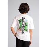 DeFacto Minecraft Baskılı Oversize Erkek Çocuk Tişört, 11-12 Yaş, G8885A826SM, Beyaz-WT34, Erkek Çocuk