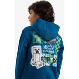 DeFacto Minecraft Kapüşonlu Sweatshirt Erkek Çocuk G6915A825CW - Indigo-IN101 - 5 - 6 Yaş