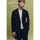 DeFacto Modern Fit Krinkıl Blazer Ceket, 48, F9819AX26SP, Siyah-BK27, Erkek