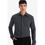 DeFacto Modern Fit Polo Yaka Pike Uzun Kollu Gömlek, XL, F0330AX25AU, Lacivert-NV125, Erkek