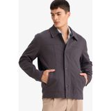 DeFacto Mont F8504AX/AR191 ANTRACITE, M, Regular Fit Polo Yaka Çıtçıtlı Mont, Antrasit-AR191, Erkek