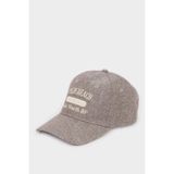 Defacto Nakışlı Keten Cap Şapka, Standart, B7809AX26SM, Kahve-BN61, Kadın, STD