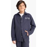 DeFacto Nakışlı Uzun Kollu Gömlek Erkek Çocuk G3273A825WN - 9 - 10 Yaş - Lacivert-NV146