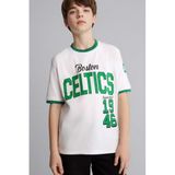 DeFacto NBA Boston Celtics Erkek Çocuk Bisiklet Yaka Kısa Kollu Tişört, 9/10 Yaş (140cm), H2899A826HS, Beyaz, Erkek Çocuk