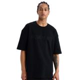 DeFacto NBA Brooklyn Nets Oversize Geniş Kalıp Bisiklet Yaka Waffle Kısa Kollu Tişört, S, D8504AX25SP, Siyah-BK81, Erkek