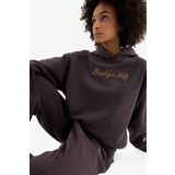 DeFacto NBA Brooklyn Nets Oversize Geniş Kalıp Kapüşonlu Kalın Sporcu Sweatshirt