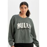 DeFacto NBA Chicago Bulls Bisiklet Yaka Sweatshirt C8247AX24AU