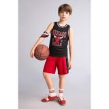 Defacto Nba Chıcago Bulls Regular Fıt Tül Şort Erkek Çocuk H2883a826hsrd70 Kırmızı-rd70