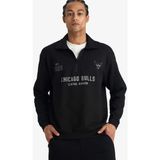 DeFacto NBA Chicago Bulls Relax Fit Polo Yaka Jakarlı Sweatshirt F5859AX25WN - Siyah-BK81